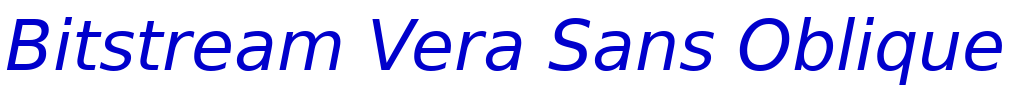 Bitstream Vera Sans Oblique шрифт